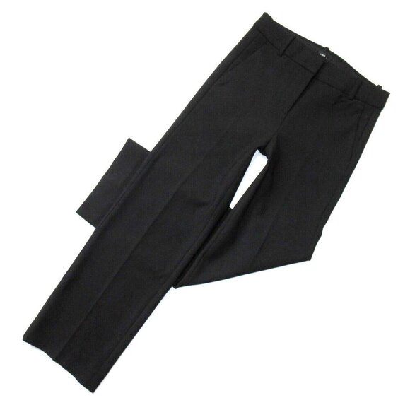 NWT J.Crew High Rise Peyton Crop in Black Wide Leg Four-Season Stretch Pants 0T - Picture 1 of 4